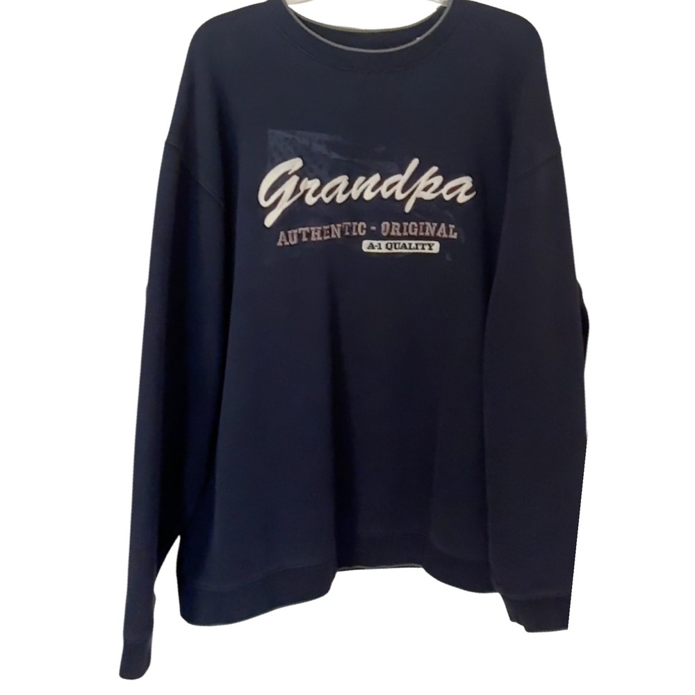 Croft & Barrow Mens Grandpa Crewneck Sweatshirt‎ Long Sleeve Pullover Large tall
